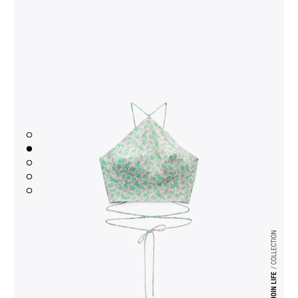 Zara floral crop top